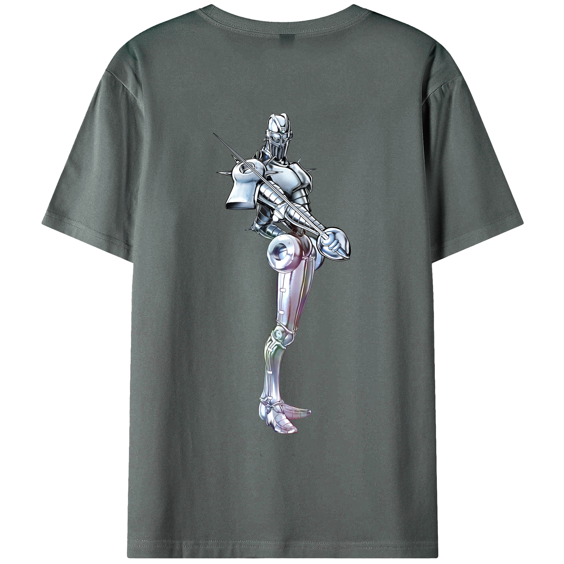 （画像用） ジョジョの奇妙な冒険 ジャン＝ピエール?ポルナレフ JoJo's Bizarre Adventure Jan Pierre Polnareff 綿100％ メンズ半袖Tシャツ（バックプリント） 通気性